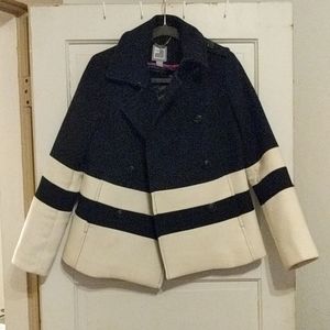 Striped pea coat